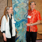 Darlene Coltrain, silk panel art prize, and Geoff Ryman