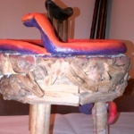 Figurative stool sculpture by Sheree Renée Thomas