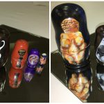 Painted nesting dolls by Rebecca Ford, for Eugene Fischer (front and back)