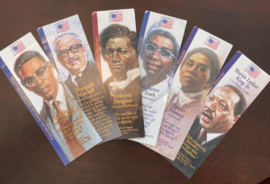 Six bookmarks commemorating important African American historical figures. 